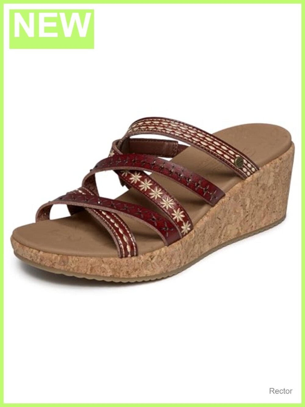 Arch Fit Beverlee 2.0 Tigger Posse Wedge Sandal Slip On Vegan Faux Leather